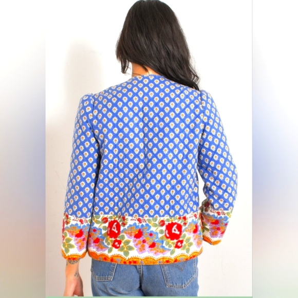 1980S FRENCH PROVENÇAL QUILTED JACKET - Picture 5 of 13